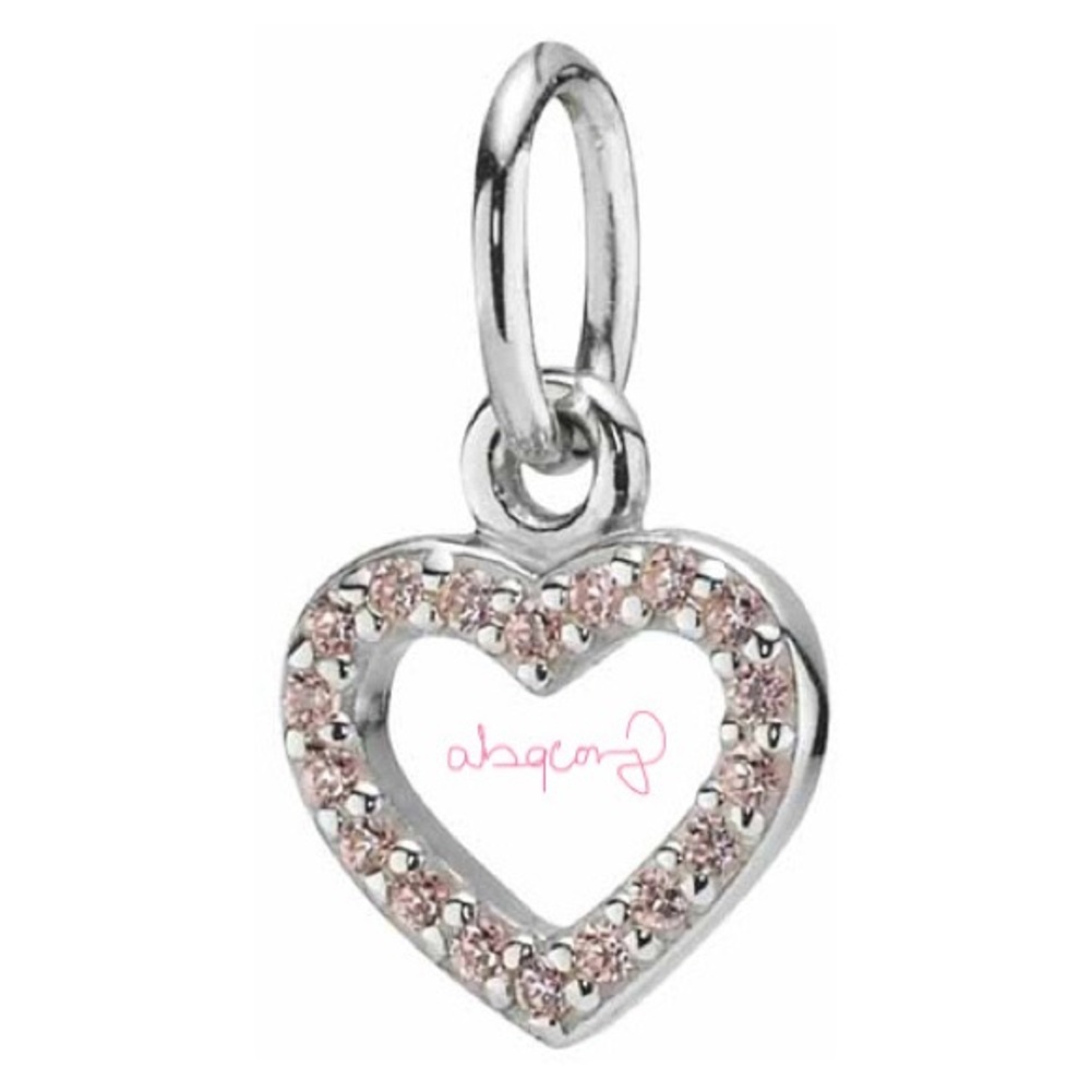 Pandora 390325PCZ Sterling Silver Heart Pendant w/ Pink Zirconia